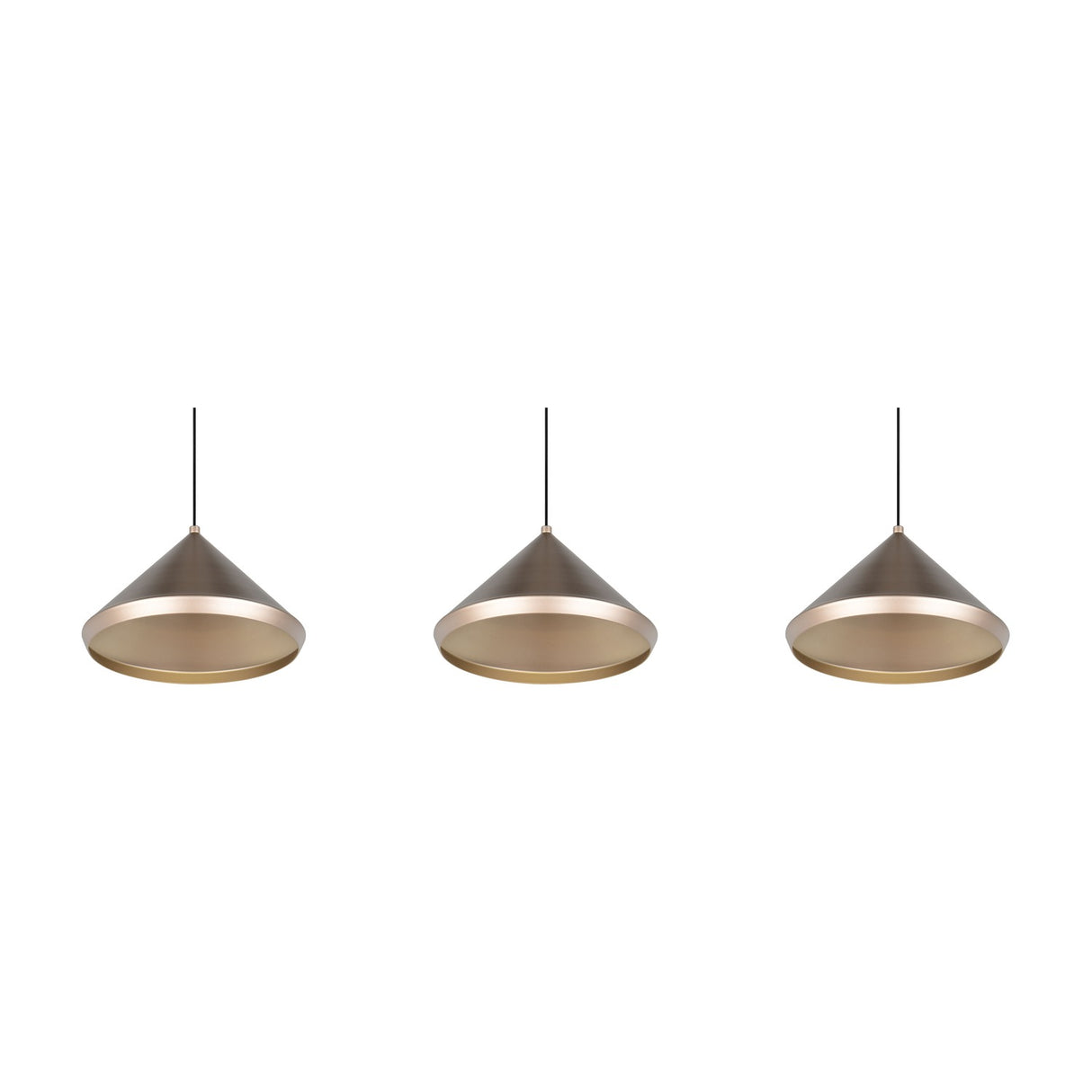 Laguna 3 Light LED Cone Chandelier – Coffee
