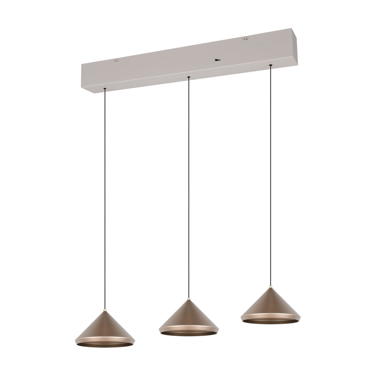 Laguna 3 Light LED Cone Chandelier – Coffee