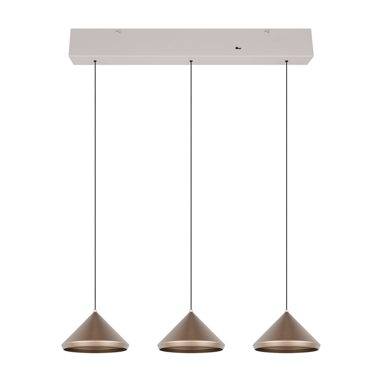 Laguna 3 Light LED Cone Chandelier – Coffee