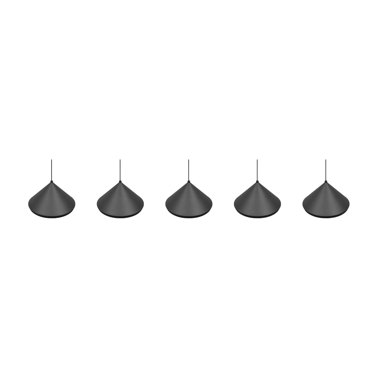 Laguna 5 Light LED Cone Chandelier – Matt Black