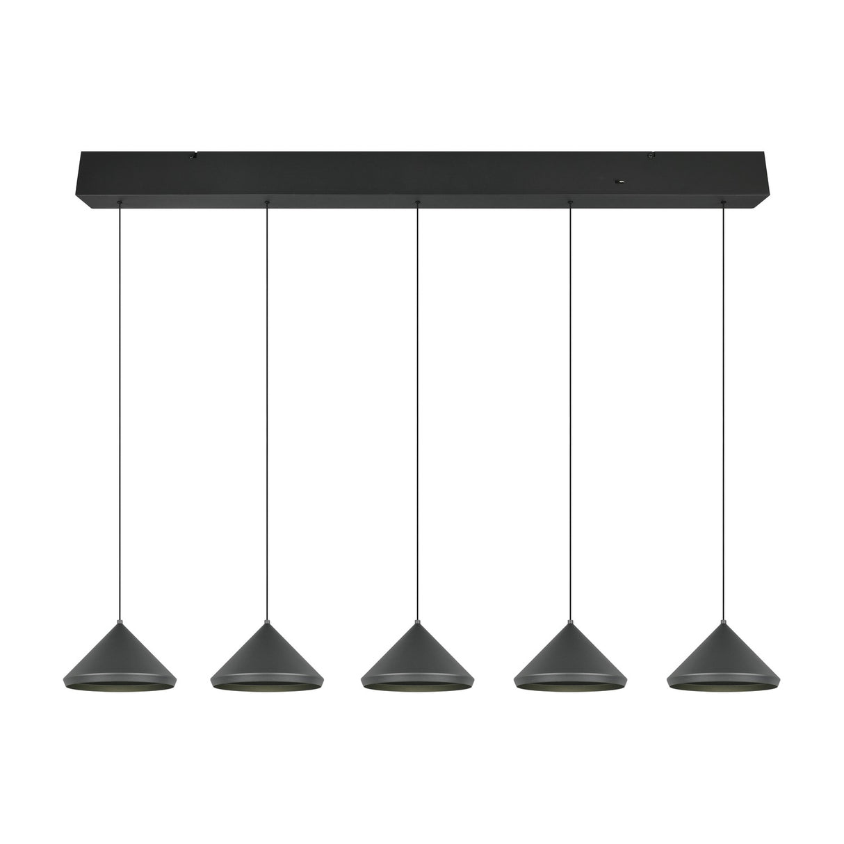 Laguna 5 Light LED Cone Chandelier – Matt Black