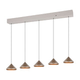 Laguna 5 Light LED Cone Chandelier – Coffee