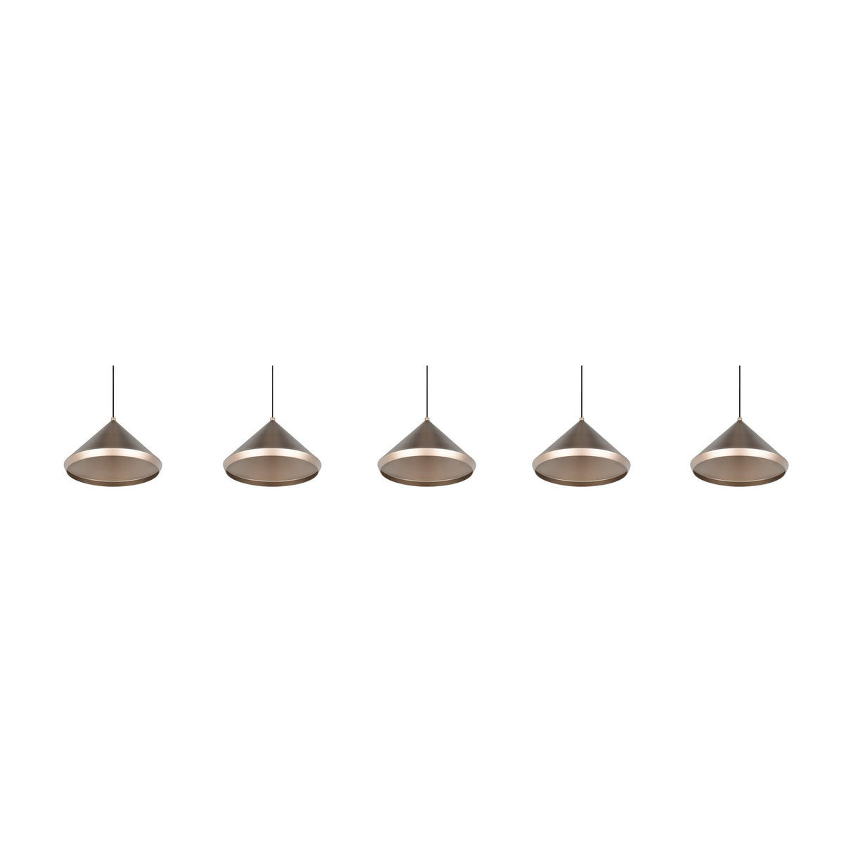 Laguna 5 Light LED Cone Chandelier – Coffee