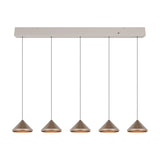 Laguna 5 Light LED Cone Chandelier – Coffee