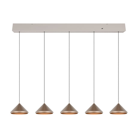 Laguna 5 Light LED Cone Chandelier – Coffee