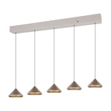 Laguna 5 Light LED Cone Chandelier – Coffee