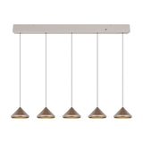 Laguna 5 Light LED Cone Chandelier – Coffee