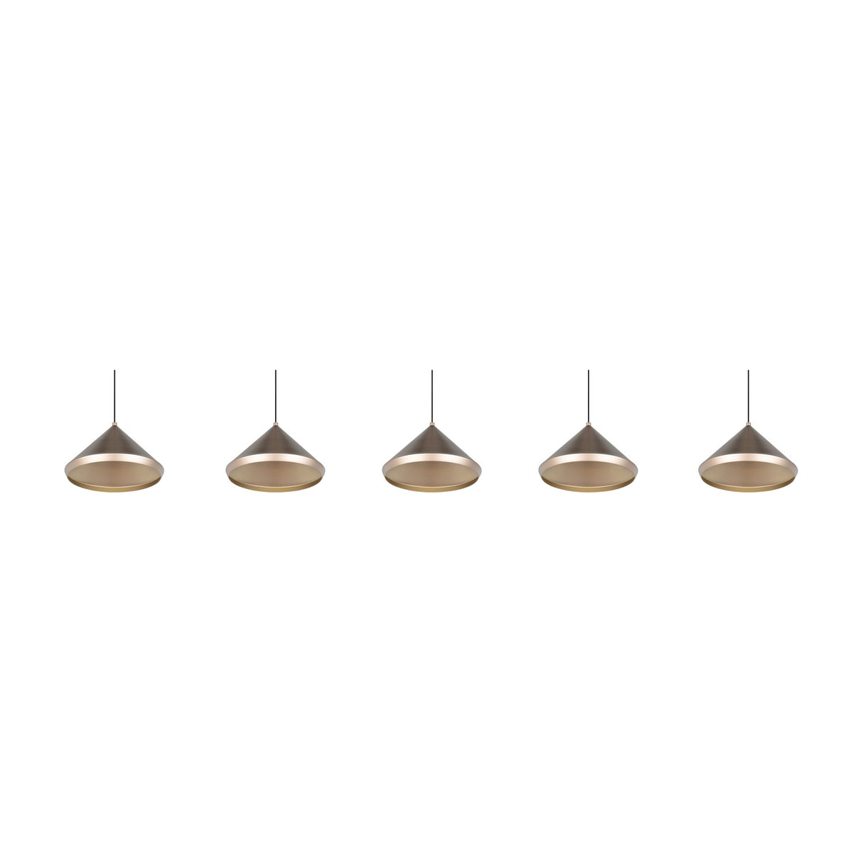 Laguna 5 Light LED Cone Chandelier – Coffee