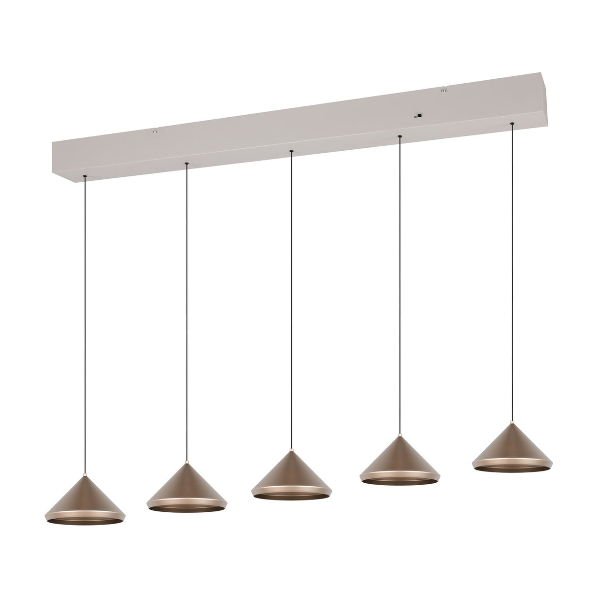 Laguna 5 Light LED Cone Chandelier – Coffee