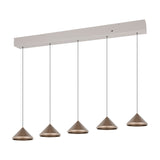 Laguna 5 Light LED Cone Chandelier – Coffee
