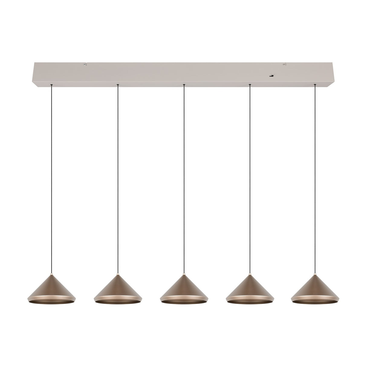Laguna 5 Light LED Cone Chandelier – Coffee