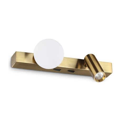Binomio Wall Light - Brushed Brass & Opal Acrylic