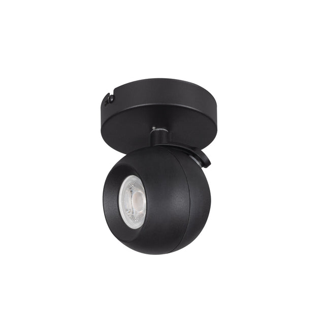 Galoba Ø100 GU10 Round Ceiling Light - Black