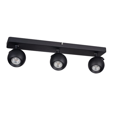 Galoba 530x90 3x35W GU10 Round Ceiling Spotlight Bar - Black