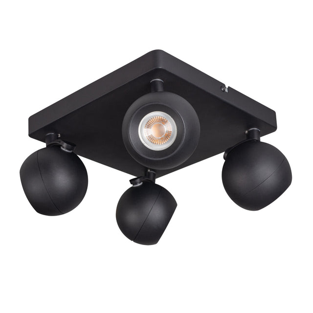 Galoba 240x240 4x35W GU10 Ceiling Spotlight - Black