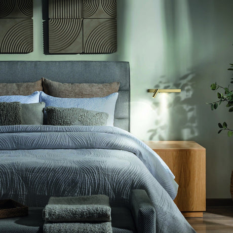 Bonne Nuit Wall Light - Black (Right Reader) in situ