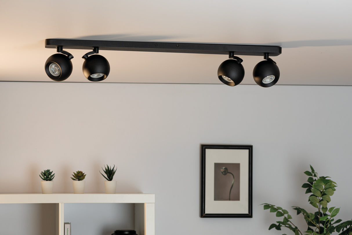 Galoba 780x80 4 x GU10 Ceiling Light - Black