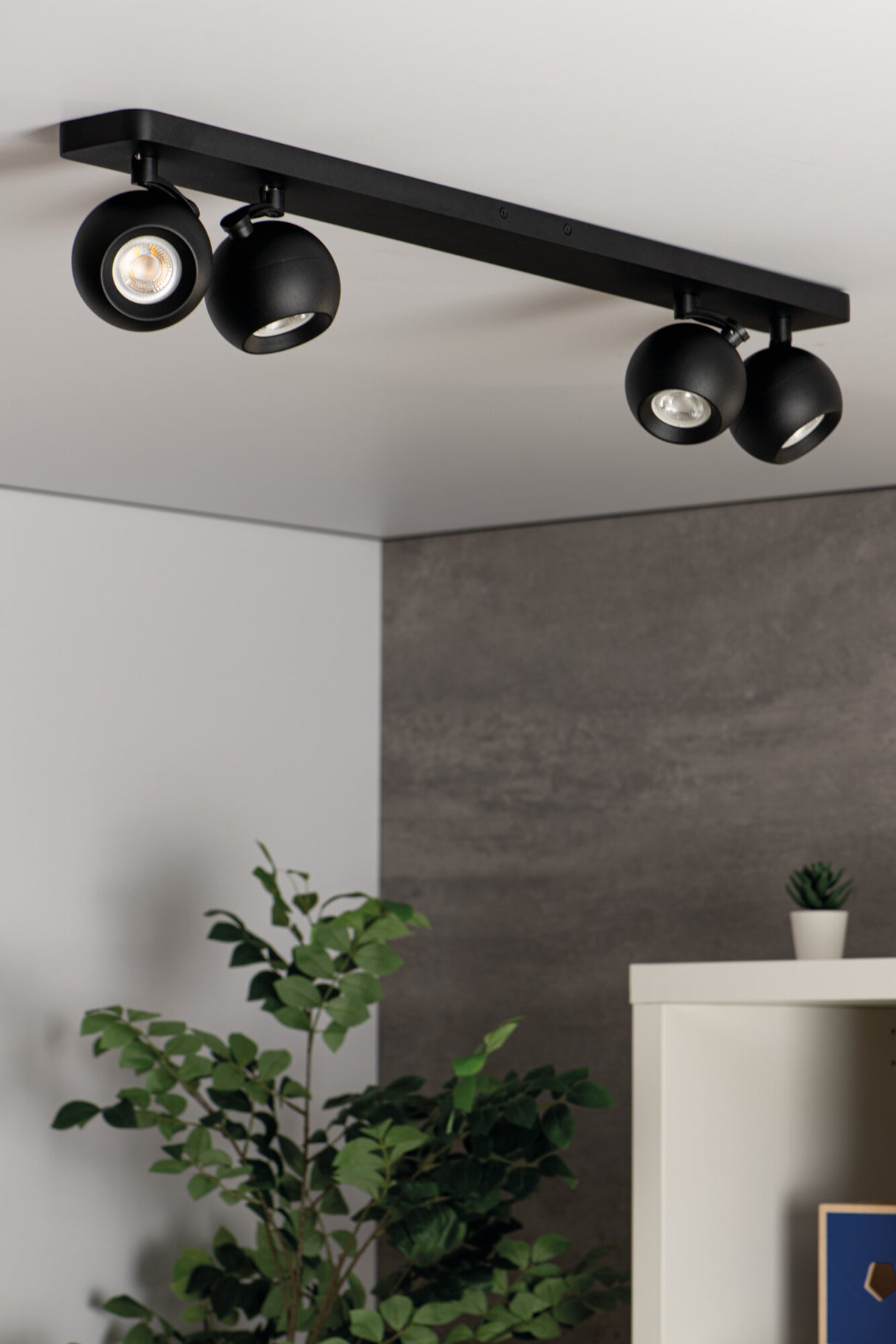 Galoba 780x80 4 x GU10 Ceiling Light - Black