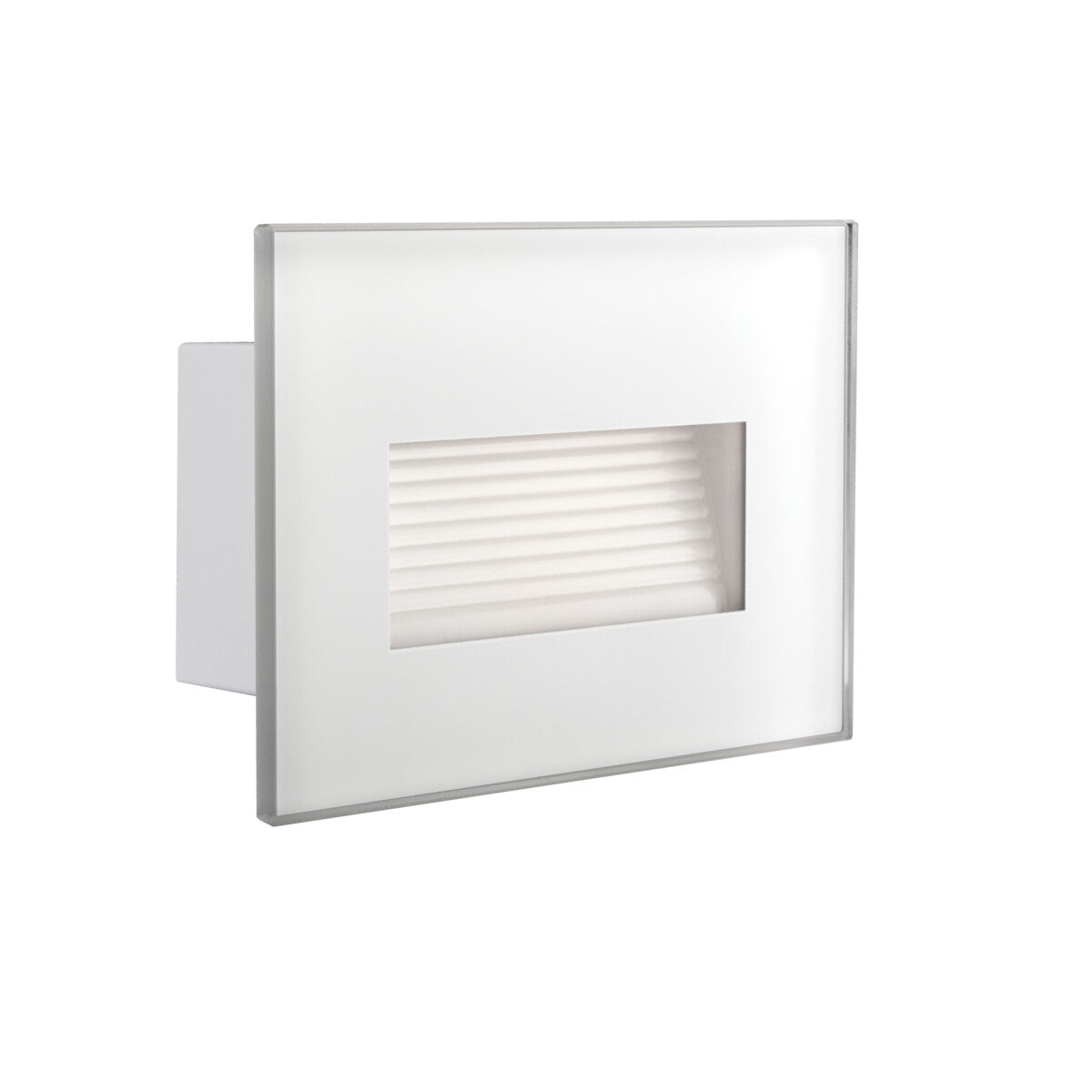 Glasi 3W Recessed LED Wall Light Cool White - White