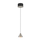 Romeo LED Glass Pendant – Satin Nickel