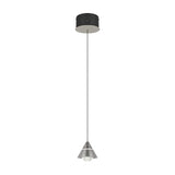Romeo LED Glass Pendant – Satin Nickel