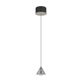 Romeo LED Glass Pendant – Satin Nickel
