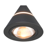 Romeo LED Glass Pendant – Matt Black