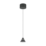 Romeo LED Glass Pendant – Matt Black