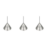Romeo 3 Light LED Glass Chandelier – Satin Nickel