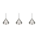 Romeo 3 Light LED Glass Chandelier – Satin Nickel