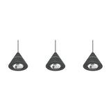 Romeo 3 Light LED Cone Chandelier – Matt Black