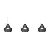 Romeo 3 Light LED Cone Chandelier – Matt Black