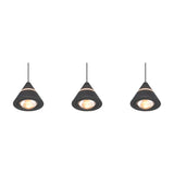 Romeo 3 Light LED Cone Chandelier – Matt Black