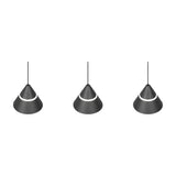 Romeo 3 Light LED Cone Chandelier – Matt Black