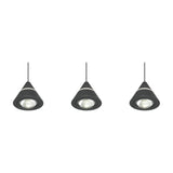 Romeo 3 Light LED Cone Chandelier – Matt Black