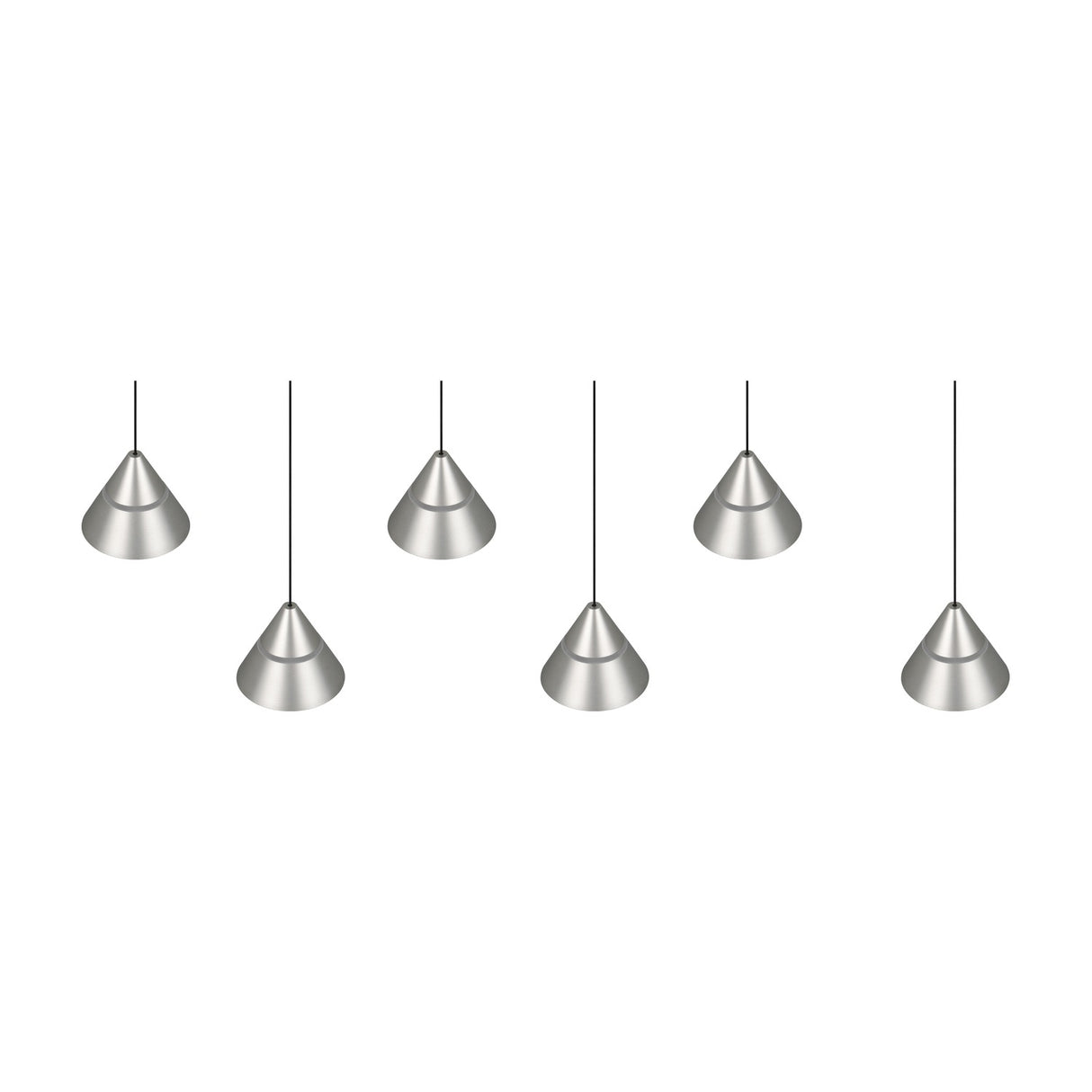 Romeo 6 Light LED Linear Chandelier – Satin Nickel