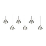 Romeo 6 Light LED Linear Chandelier – Satin Nickel