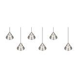 Romeo 6 Light LED Linear Chandelier – Satin Nickel