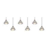 Romeo 6 Light LED Linear Chandelier – Satin Nickel