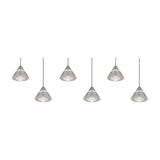 Romeo 6 Light LED Linear Chandelier – Satin Nickel