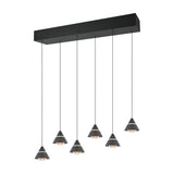 Romeo 6 Light LED Chandelier – Matt Black