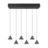Romeo 6 Light LED Chandelier – Matt Black