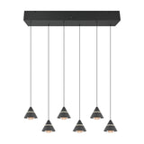 Romeo 6 Light LED Chandelier – Matt Black