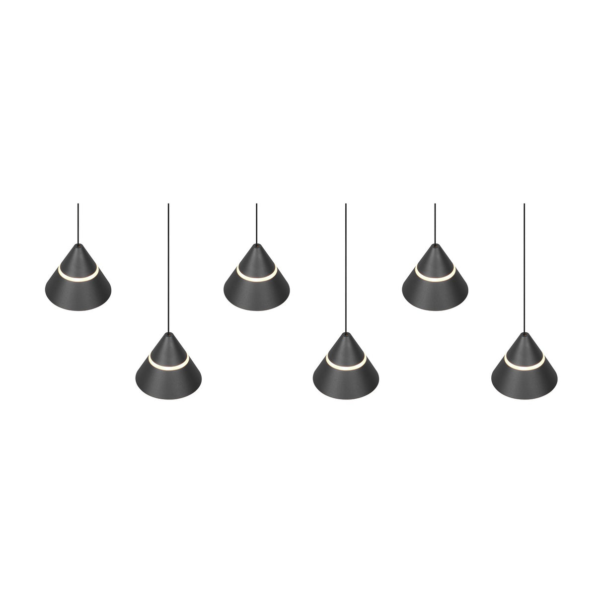 Romeo 6 Light LED Chandelier – Matt Black