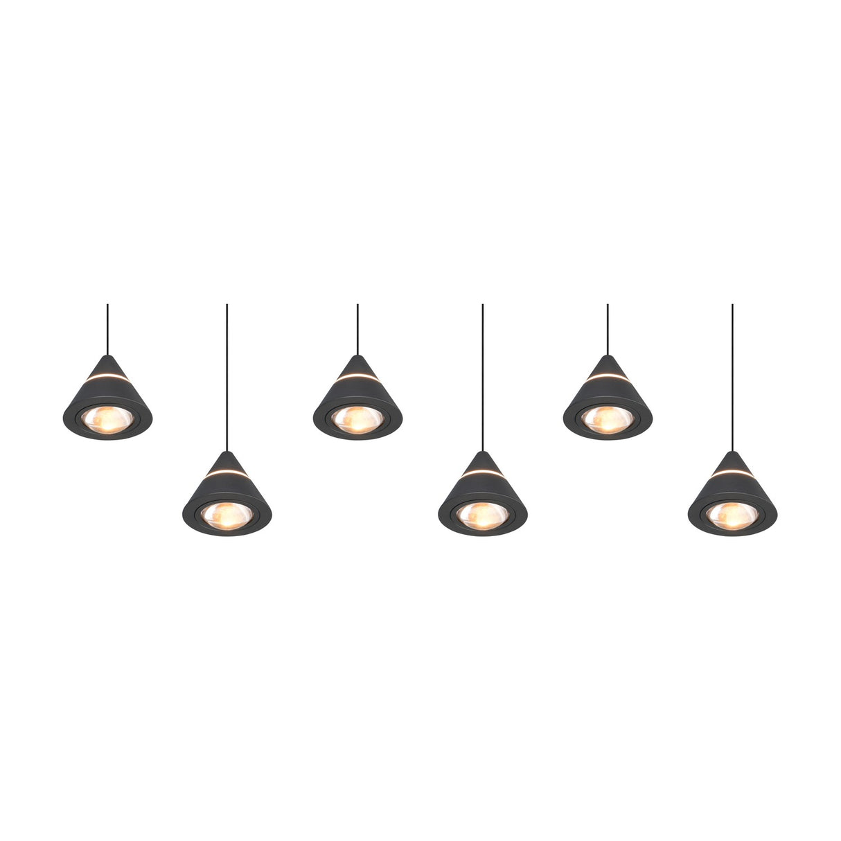 Romeo 6 Light LED Chandelier – Matt Black