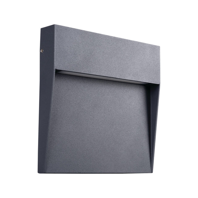 Duli 5W Square LED Bulkhead Wall Light IP54 - Anthracite