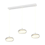 Tarsia 3 Light LED Glass Chandelier – Matt White