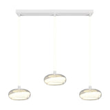 Tarsia 3 Light LED Glass Chandelier – Matt White