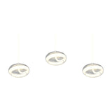 Tarsia 3 Light LED Glass Chandelier – Matt White