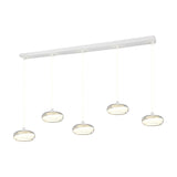 Tarsia 5 Light LED Glass Chandelier – Matt White